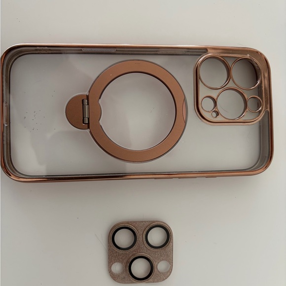 Rose Gold Phone Case with Ring Holder